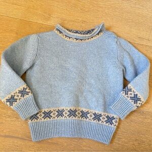 Pepa London blue fair isle wool Sweater 18m